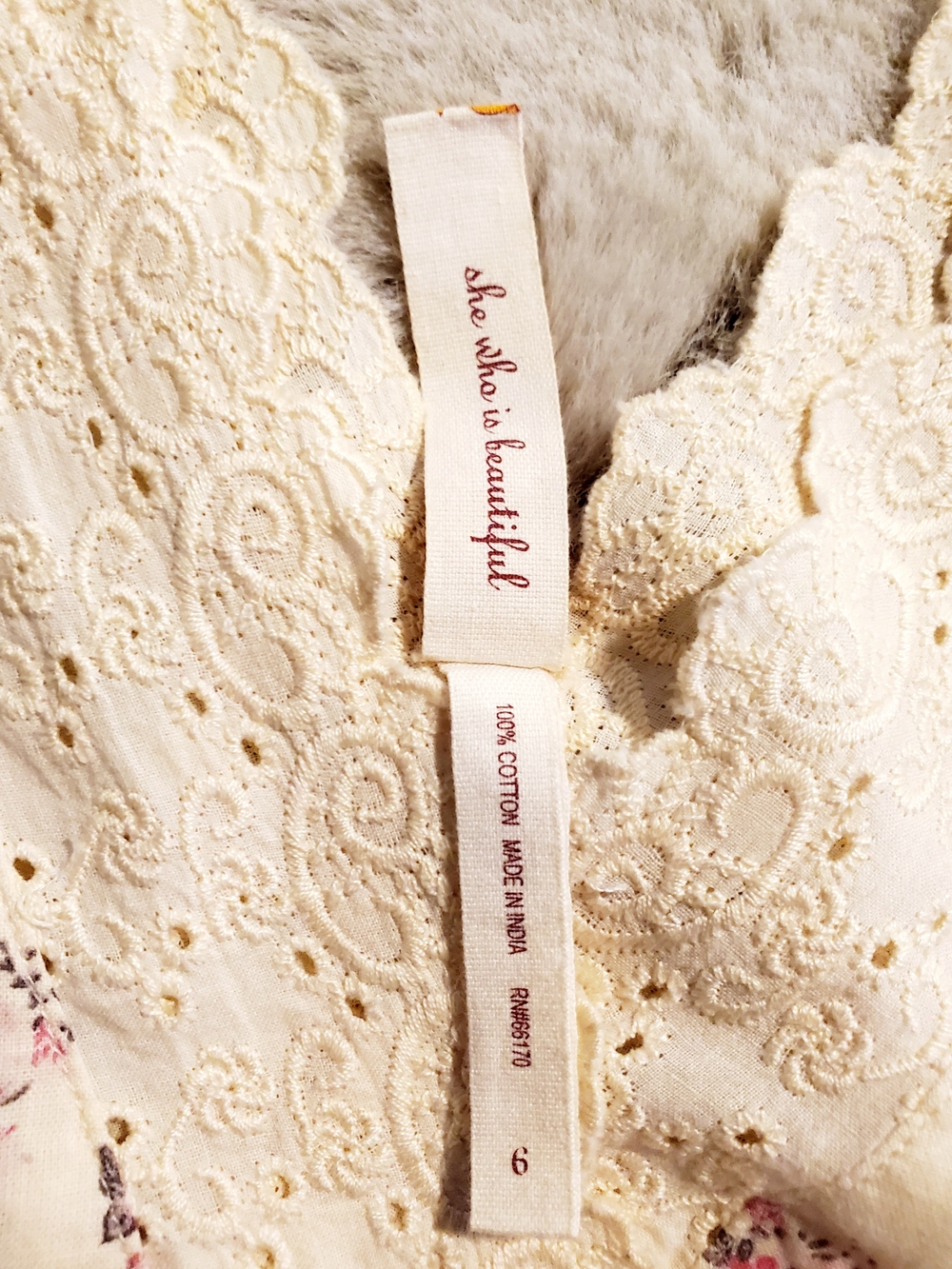 Maeve Cottagecore Floral Cotton Dress Lace Trim Pockets Prairie Coquette Size S - Picture 8 of 13